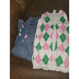 Gymboree smart girls rule sweater vest size 7 8 and jeans size 8